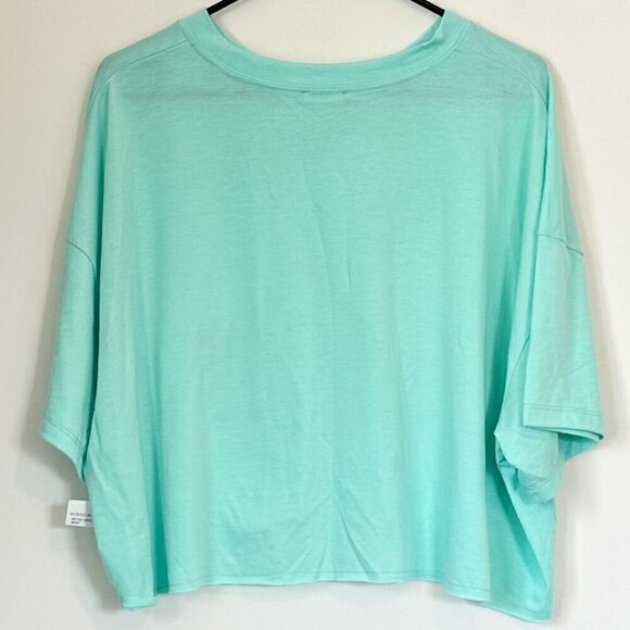 NWT Wst Cst Nordstrom Boxy Crop Oversized Mint White Cow Skull T-Shirt - Large - Picture 6 of 7